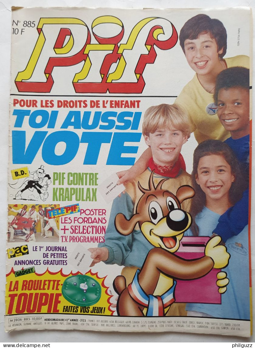 PIF GADGET N° 885 2 JEUX SONT FAIT - Pif Gadget