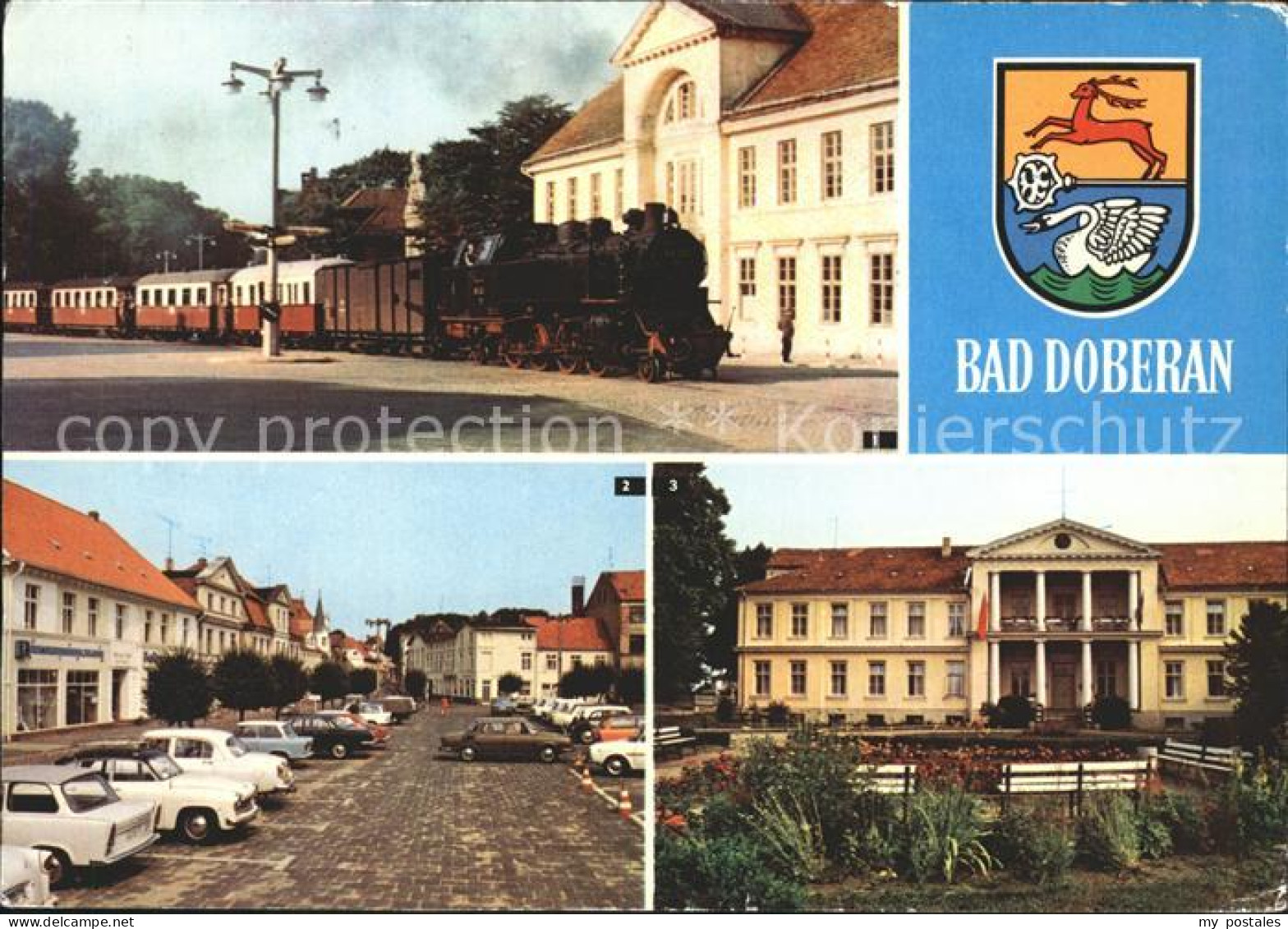 41608009 Bad Doberan Baederbahn Dampflokomotive Markt Moorbad Wappen Bad Doberan - Heiligendamm