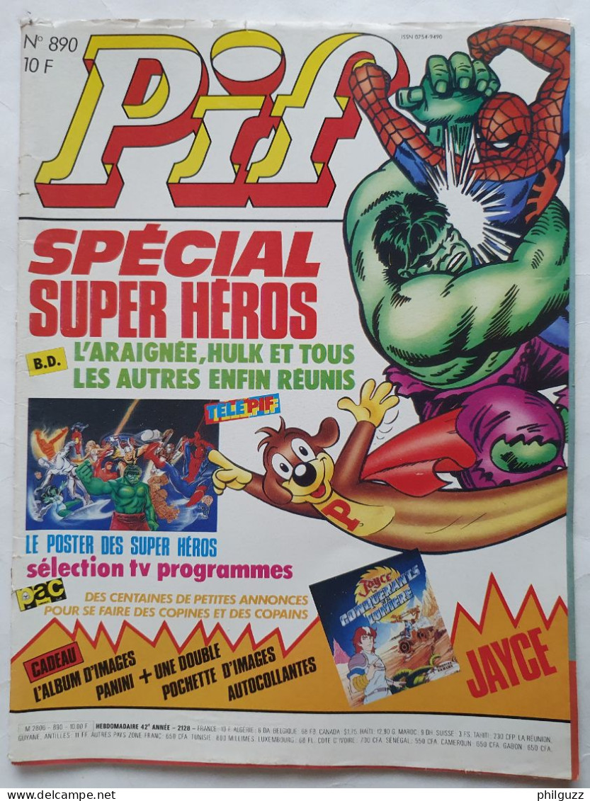 PIF GADGET N° 890 Spécial Super Héros Marvel - Pif Gadget