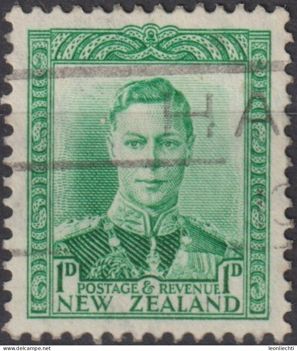 1941 Neuseeland ° Mi:NZ 239, Sn:NZ 227A, Yt:NZ 238A, King George VI - 1d - Usados