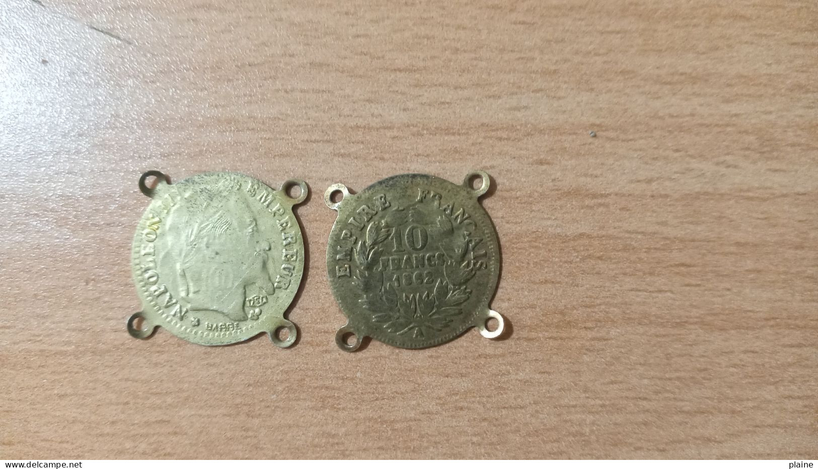 02 PIECES EN CUIVRES DE 10 FRANCS DE L'EMPIRE FRANCAIS-EMPEREUR NAPOLEON III-1862 - 10 Francs (oro)