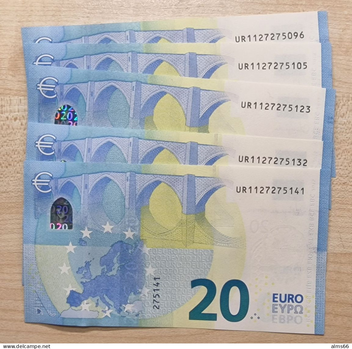 Euronotes FREE SHIPPING 20 Euro 2015 UNC < UR >< U042 > France - Lagarde - 20 Euro