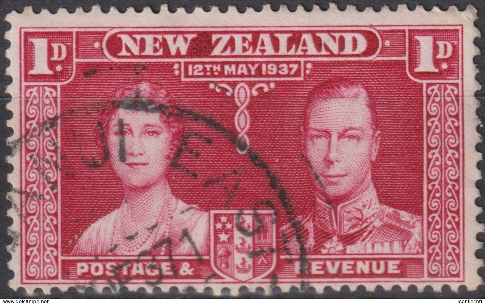 1937 Neuseeland ° Mi:NZ 232, Sn:NZ 223, Yt:NZ 233, King George VI And Queen Elizabeth - Usados