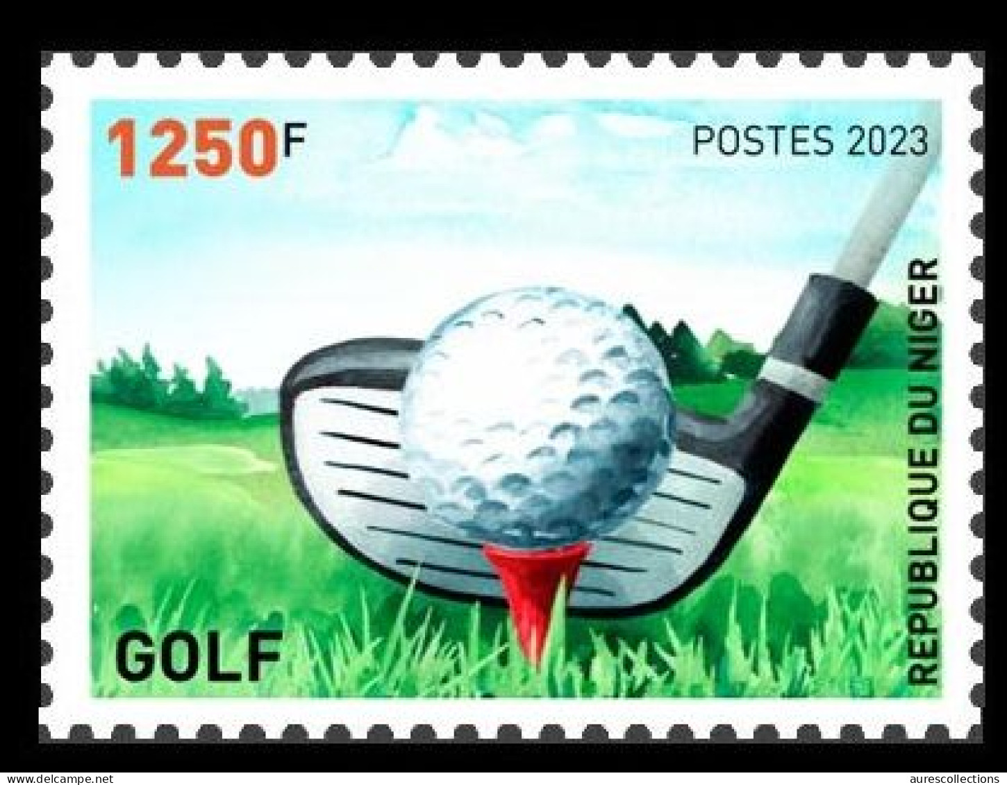 NIGER 2023 - STAMP 1250F - OLYMPIC GAMES PARIS 2024 - GOLF - MNH - Golf