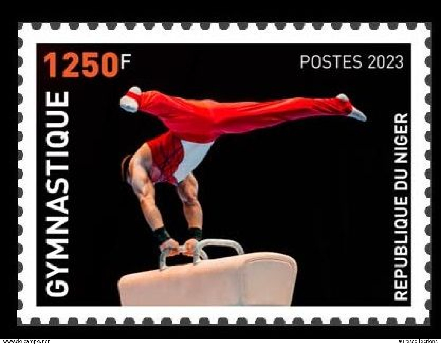 NIGER 2023 - STAMP 1250F - OLYMPIC GAMES PARIS 2024 - GYMNASTICS GYMNASTIQUE GYM - MNH - Gymnastics