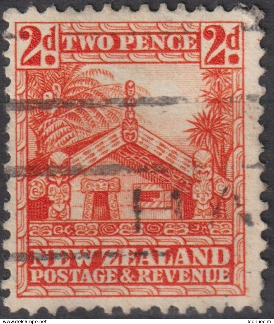 1936 Neuseeland ° Mi:NZ 215A, Sn:NZ 206, Yt:NZ 216, Carved Maori House - Usati