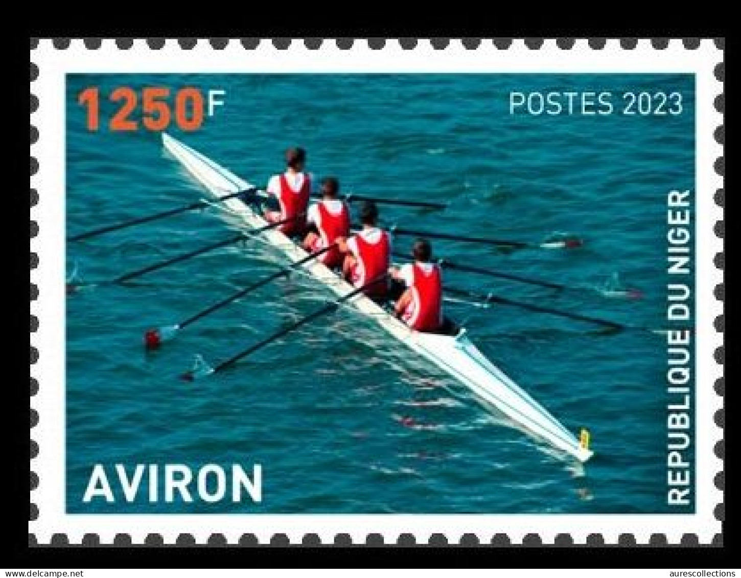 NIGER 2023 - STAMP 1250F - OLYMPIC GAMES PARIS 2024 - ROWING AVIRON - MNH - Aviron