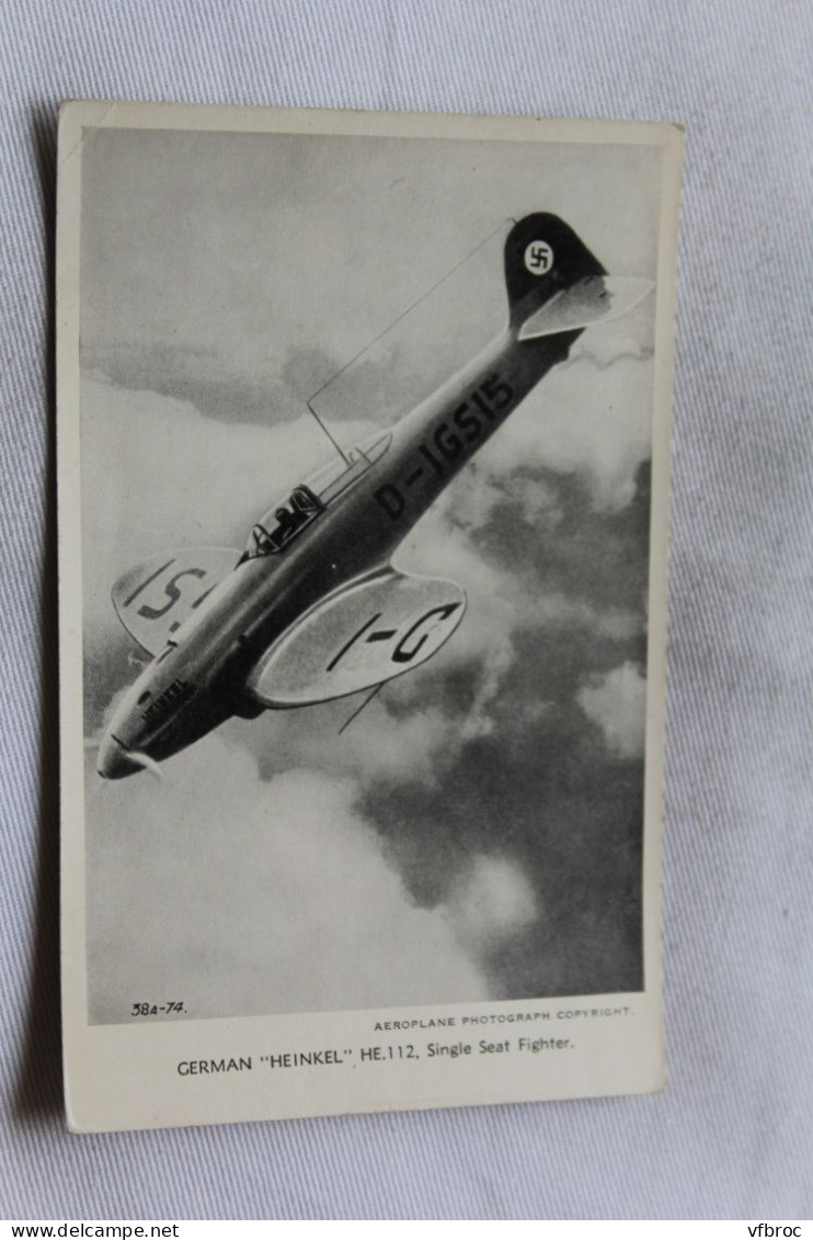 Cpsm Carte Photo, Avion German Heinkel He 112, Single Seat Fighter, Aviation - 1919-1938: Entre Guerres