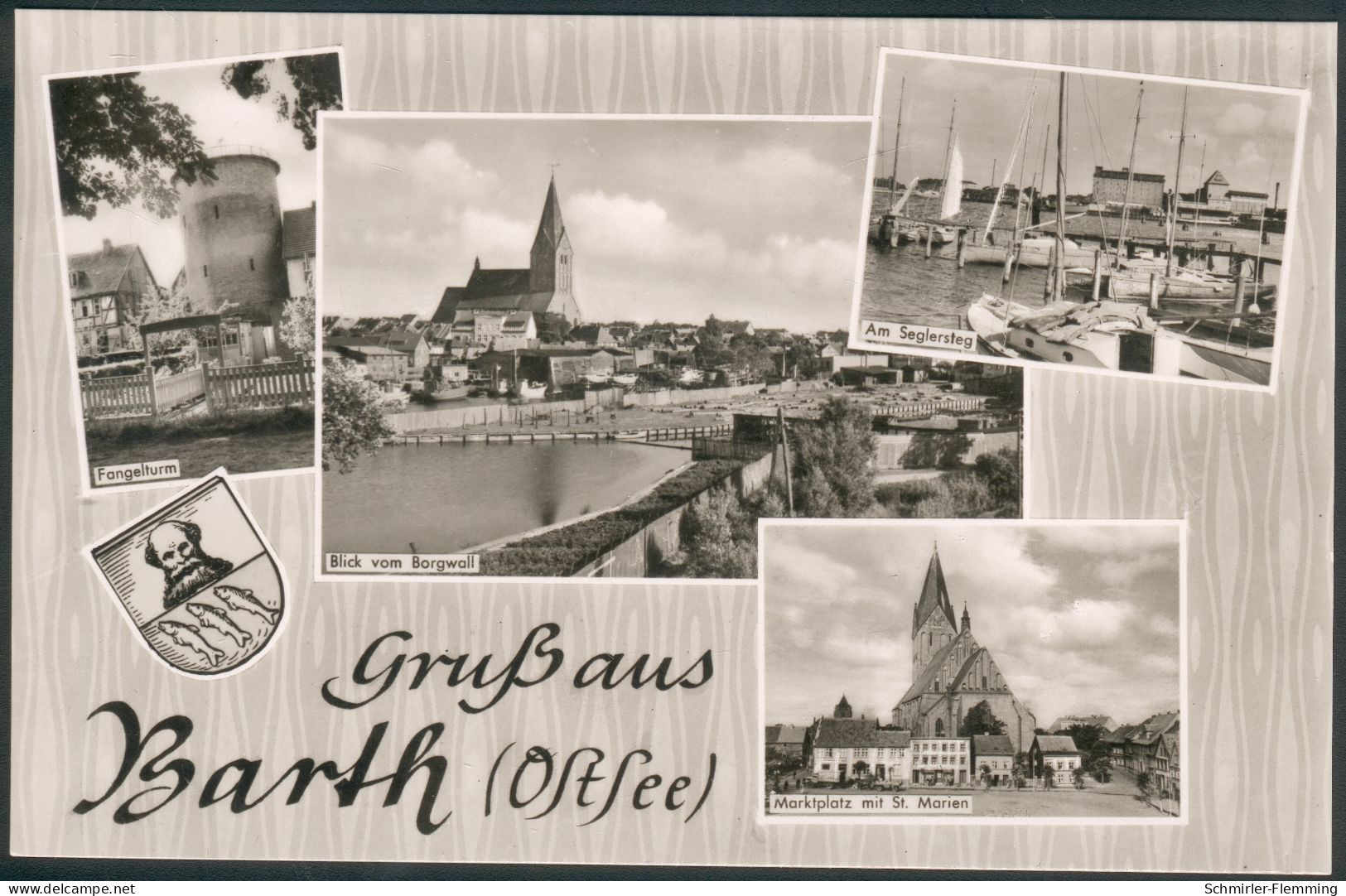 Gruß Aus Barth/Ostsee -mit 4 Ansichten 1961 S/w, Ungelaufen, II RARE - Barth