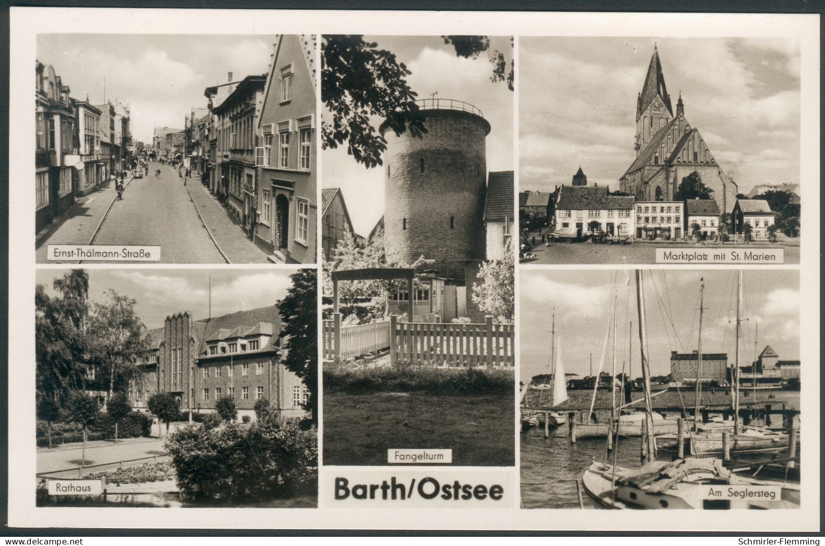 Barth/Ostsee -mit 5 Ansichten 1960 S/w, Ungelaufen, II RARE - Barth