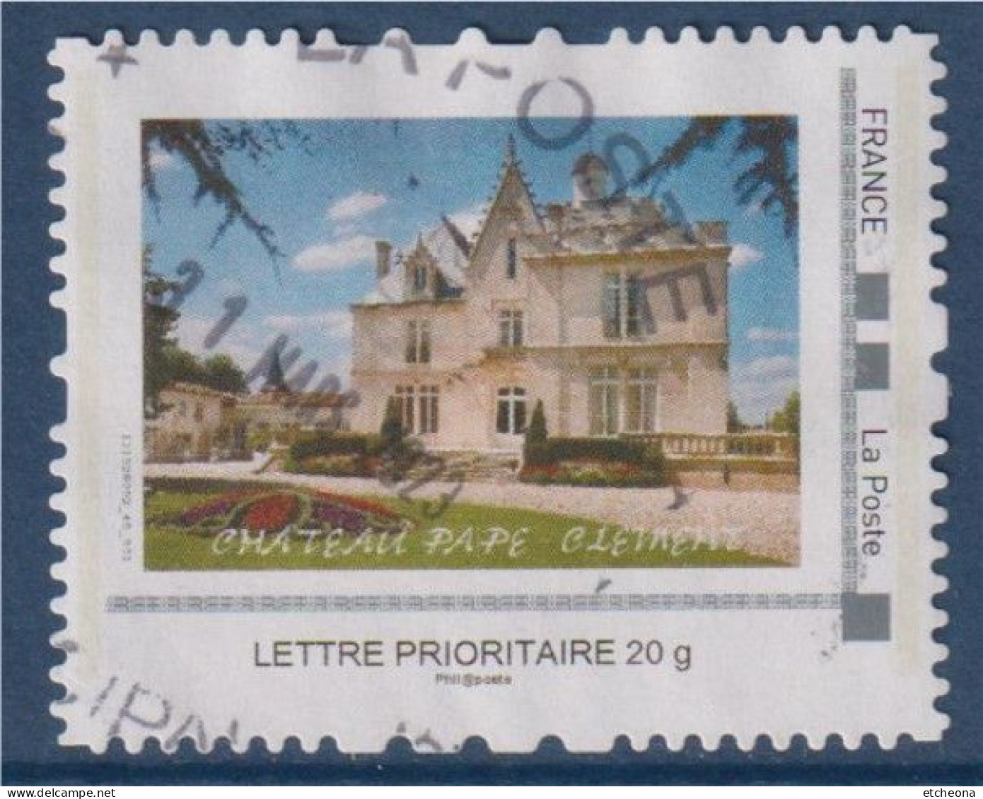 Château Pape Clément Pessac 10ème Salon Philatélique TVP LP 20g Le Château Le Jour Oblitéré Cadre MonTimbraMoi - Used Stamps
