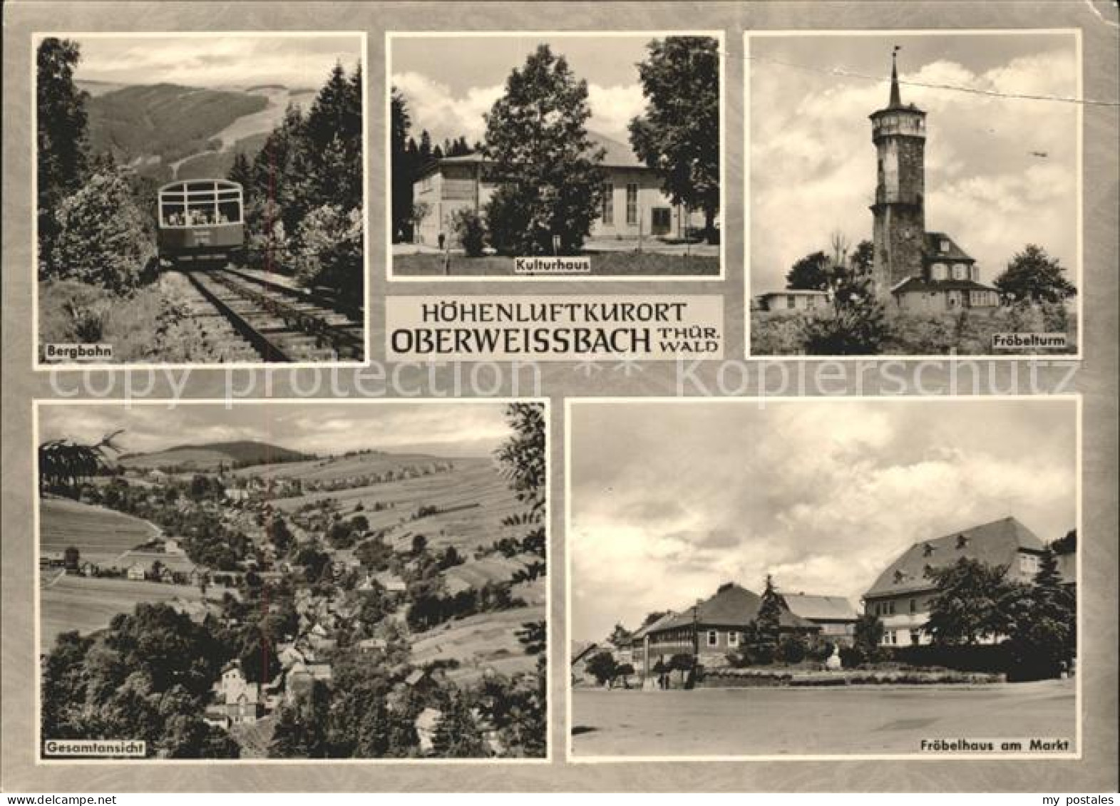 41605057 Oberweissbach Bergbahn Froebelturm Gesamtansicht Froebelhaus Am Markt O - Oberweissbach