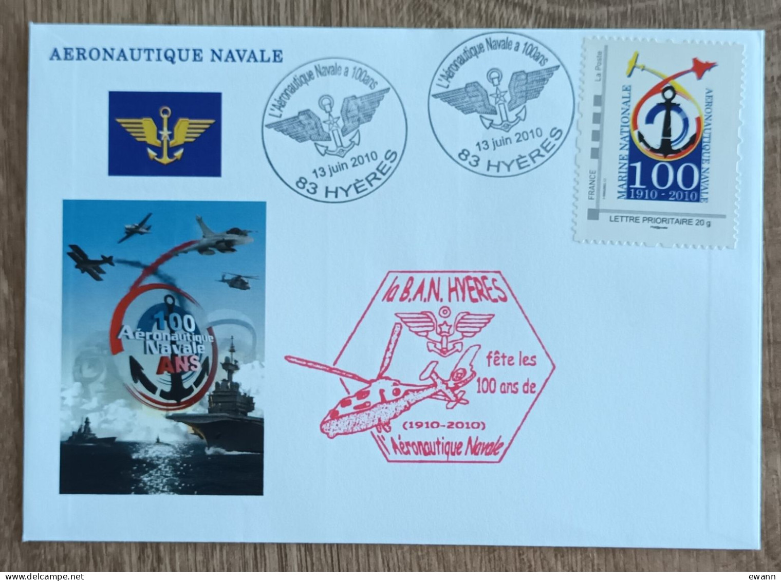 Montimbramoi - MARINE NATIONALE / L'AERONAUTIQUE NAVALE A 100 ANS - Hyères - 2010 - Covers & Documents