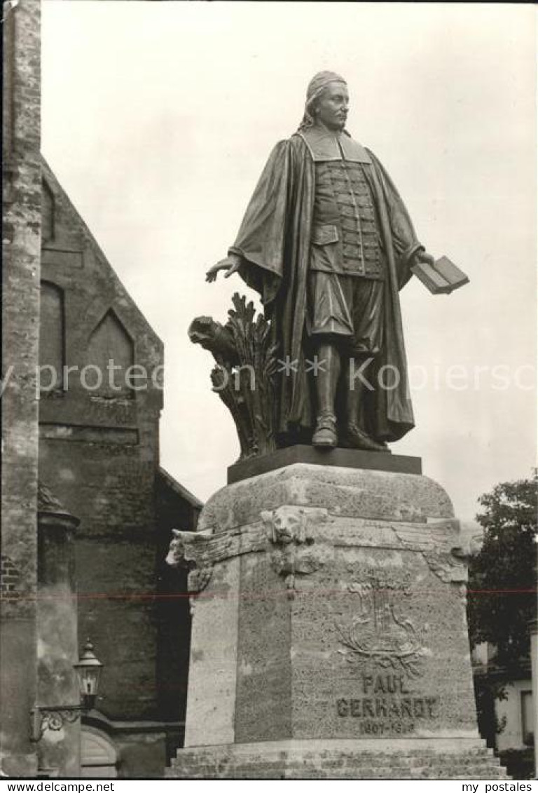 41604546 Luebben Spreewald Paul Gerhardt Denkmal Vor Der Luebbener Kirche Luebbe - Lübben (Spreewald)