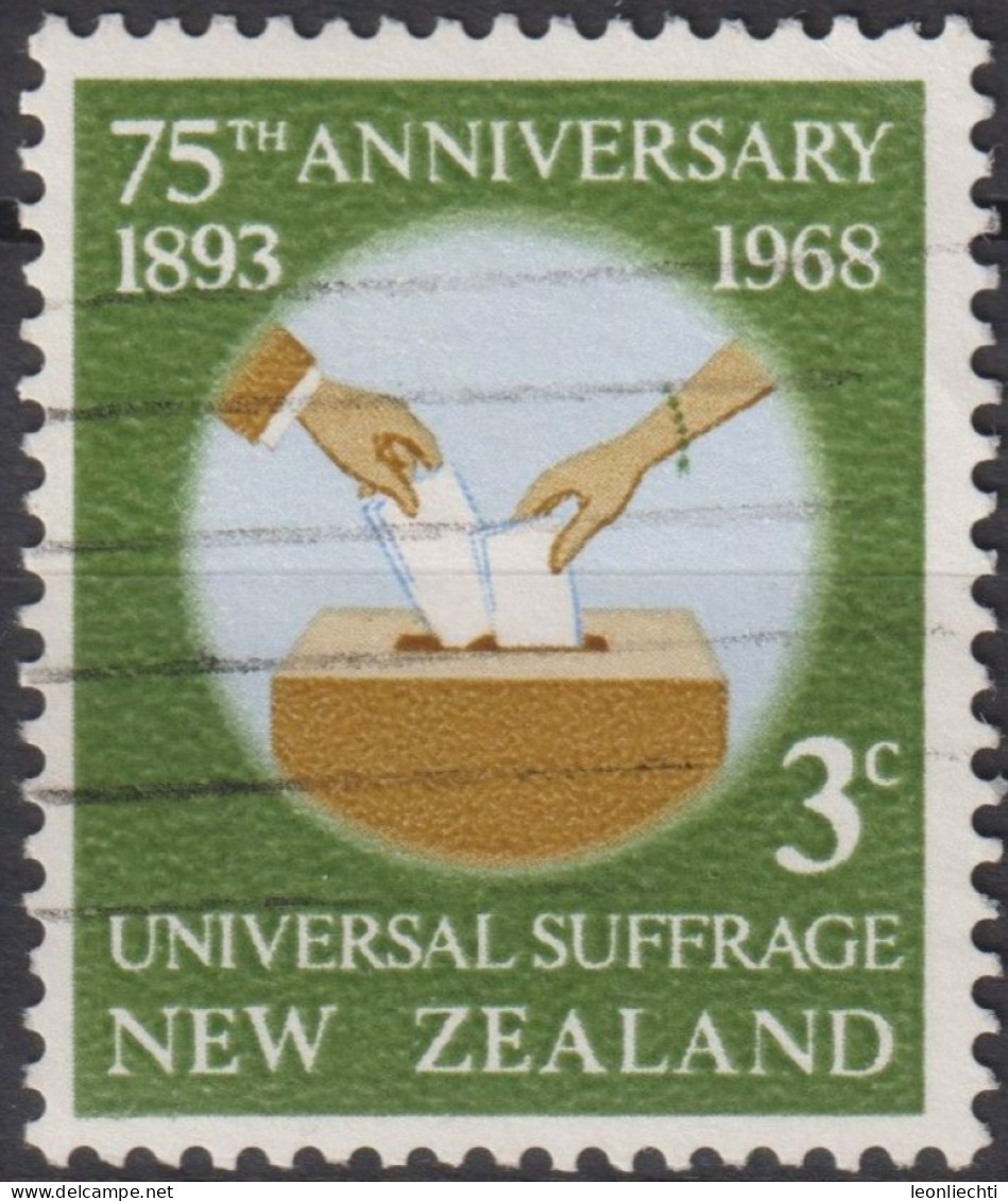 1968 Neuseeland ° Mi:NZ 489, Sn:NZ 412, Yt:NZ 473, Universal Suffrage - Oblitérés