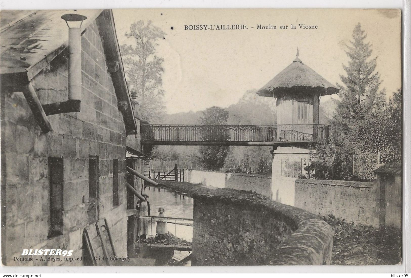 Belle Carte Boissy L Aillerie (95) , Le Moulin , Envoyée En 1906 - Boissy-l'Aillerie