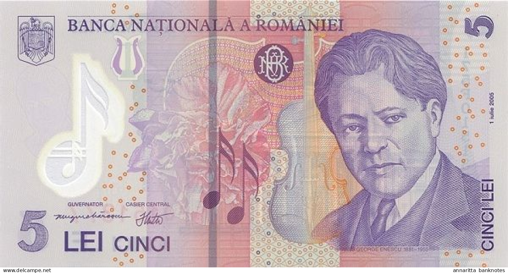 Romania 5 Lei 2005 (2017), UNC (P-118h, B-279h) - Roumanie