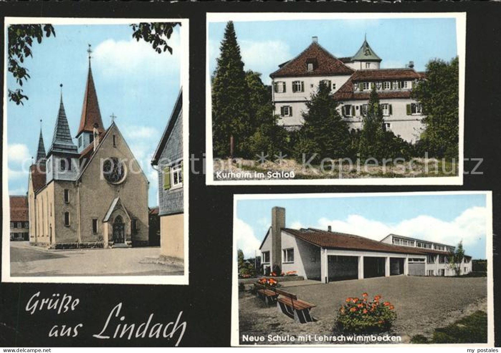 41603307 Lindach Schwaebisch Gmuend Kirche Kurheim Im Schloss Neue Schule Mit Le - Schwaebisch Gmünd