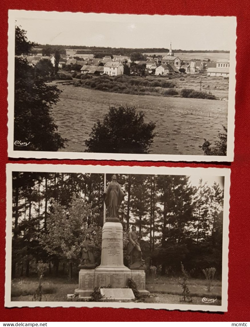 2 CPA -  Grandvillars  - (Territ. De Belfort) - Vue Générale / Le Monument Aux Morts - Grandvillars