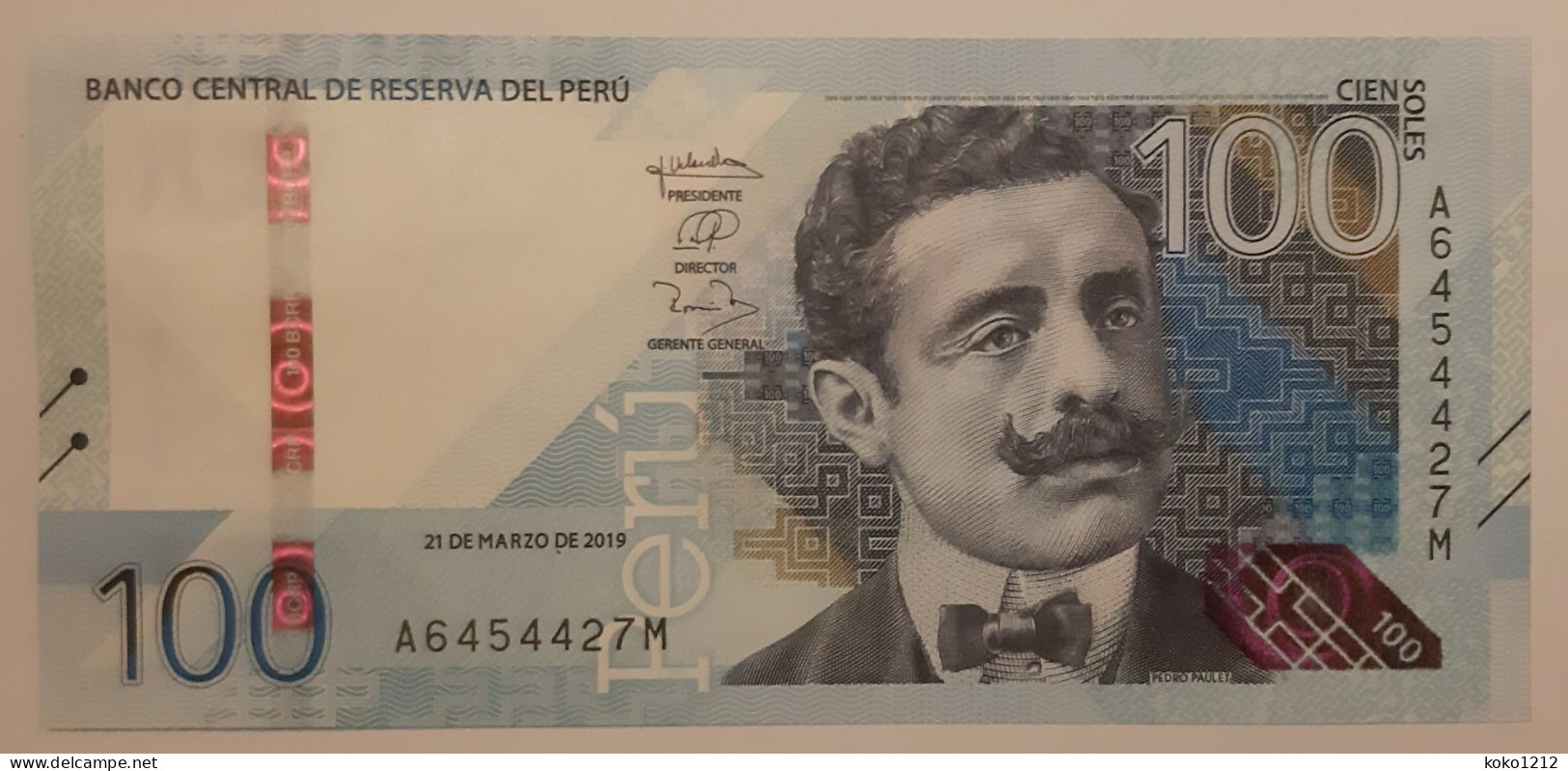 Peru 100 Soles 2019 P199 UNC - Pérou