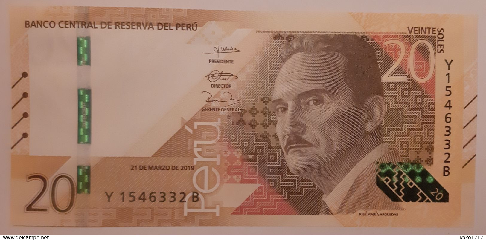 Peru 20 Soles 2019 P197 Replacement / Reposicion Serie Y UNC - Pérou