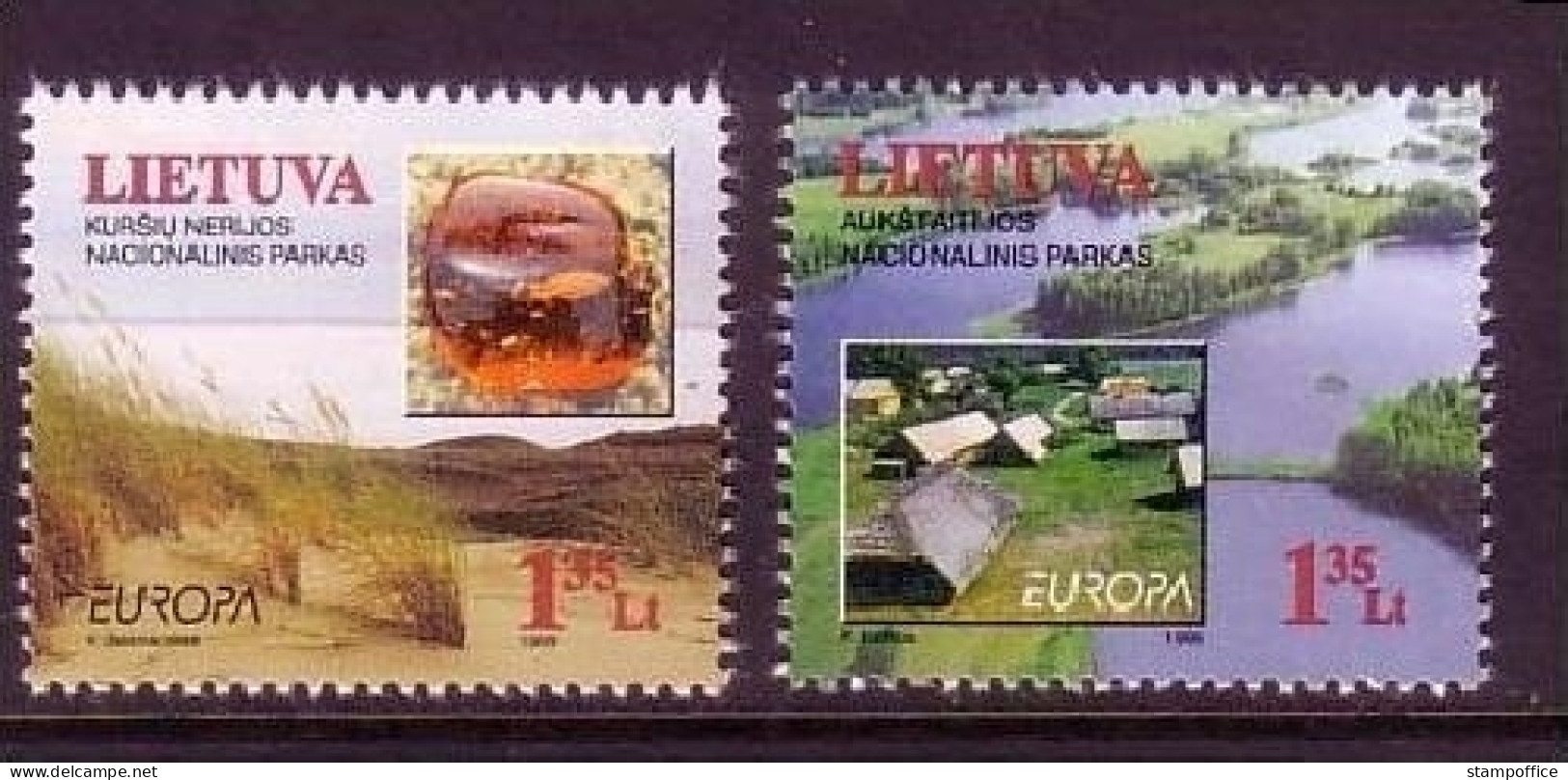 LITAUEN MI-NR. 693-694 POSTFRISCH(MINT) EUROPA 1999 NATUR- Und NATIONALPARKS - 1999