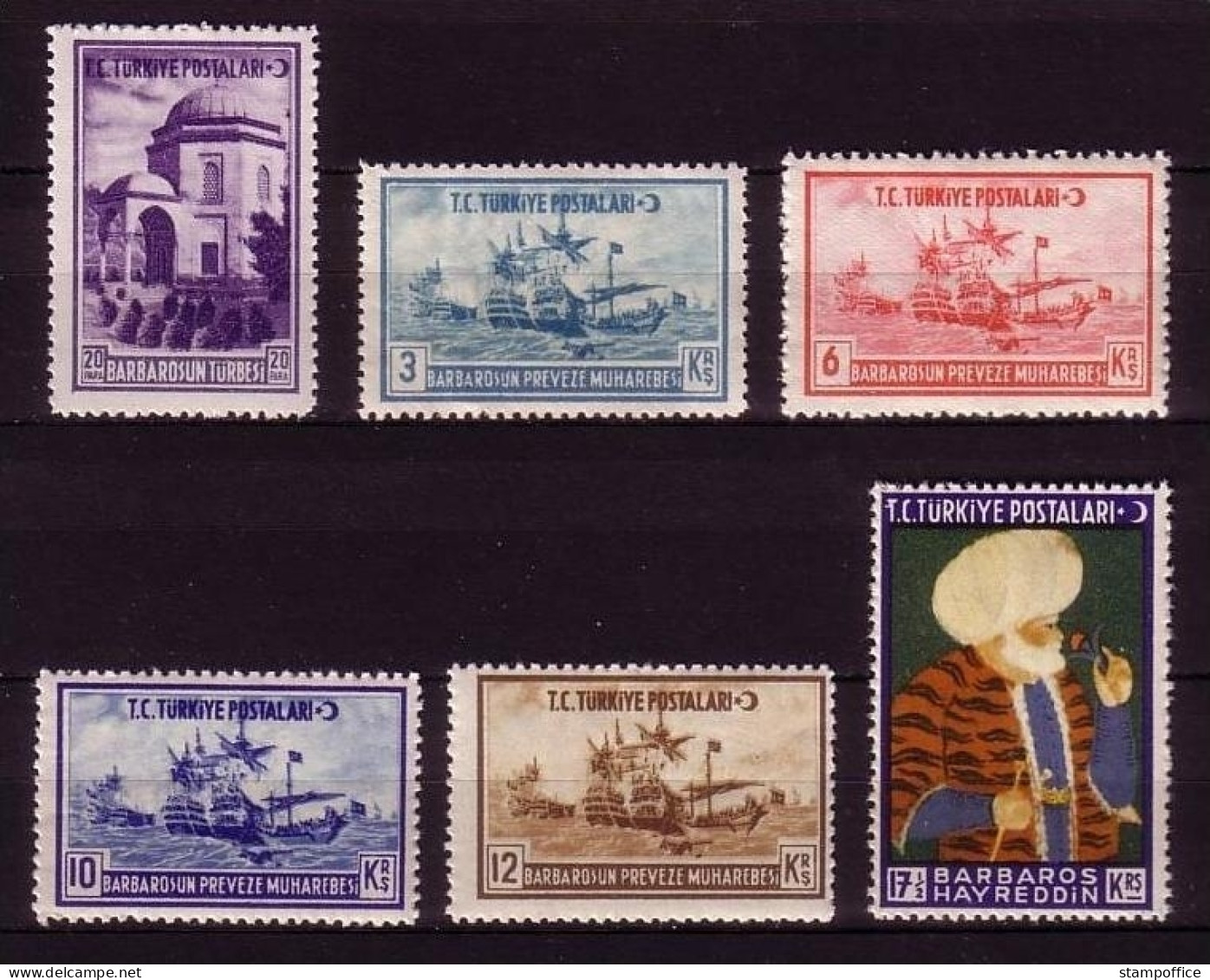 TÜRKEI MI-NR. 1104-1109 POSTFRISCH(MINT) BARBARDOS HARYREDDIN SEESCHLACHT GEGEN VENEDIG - Unused Stamps