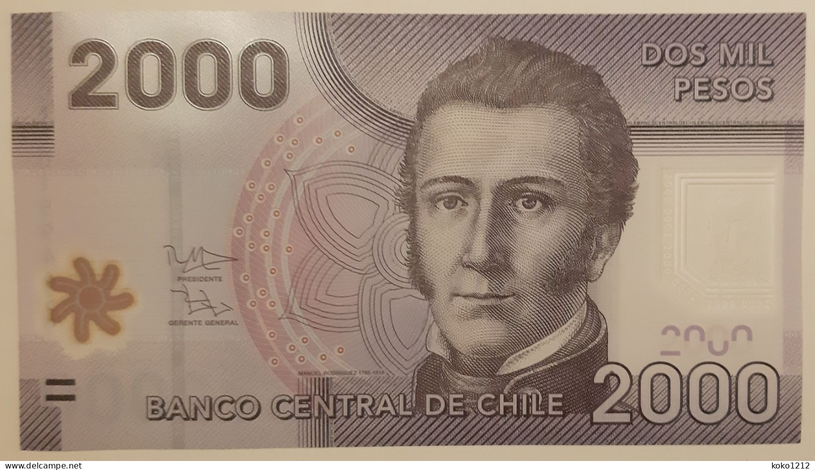 Chile 2000 Pesos 2013 P162 UNC - Chili