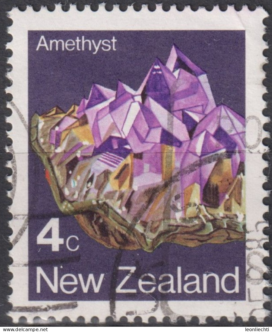 1982 Neuseeland ° Mi:NZ 858A, Sn:NZ 758, Yt:NZ 828, Mineralien, Amethyst - Oblitérés