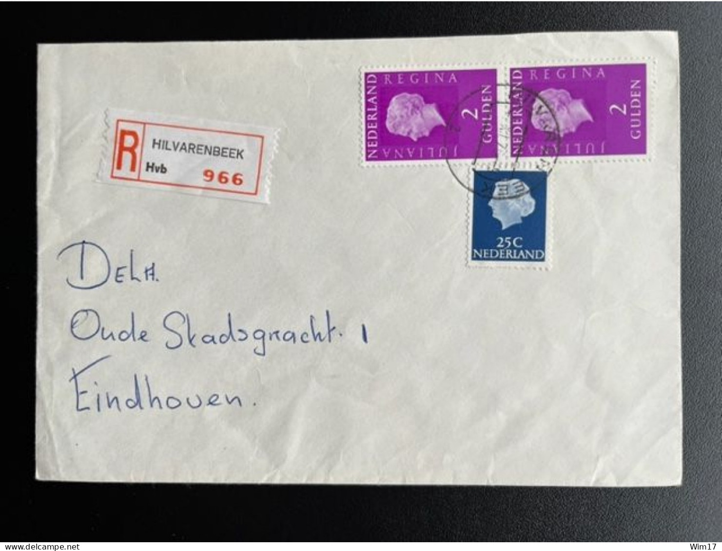 NETHERLANDS 1976 REGISTERED LETTER HILVARENBEEK TO EINDHOVEN 09-12-1976 NEDERLAND AANGETEKEND - Covers & Documents