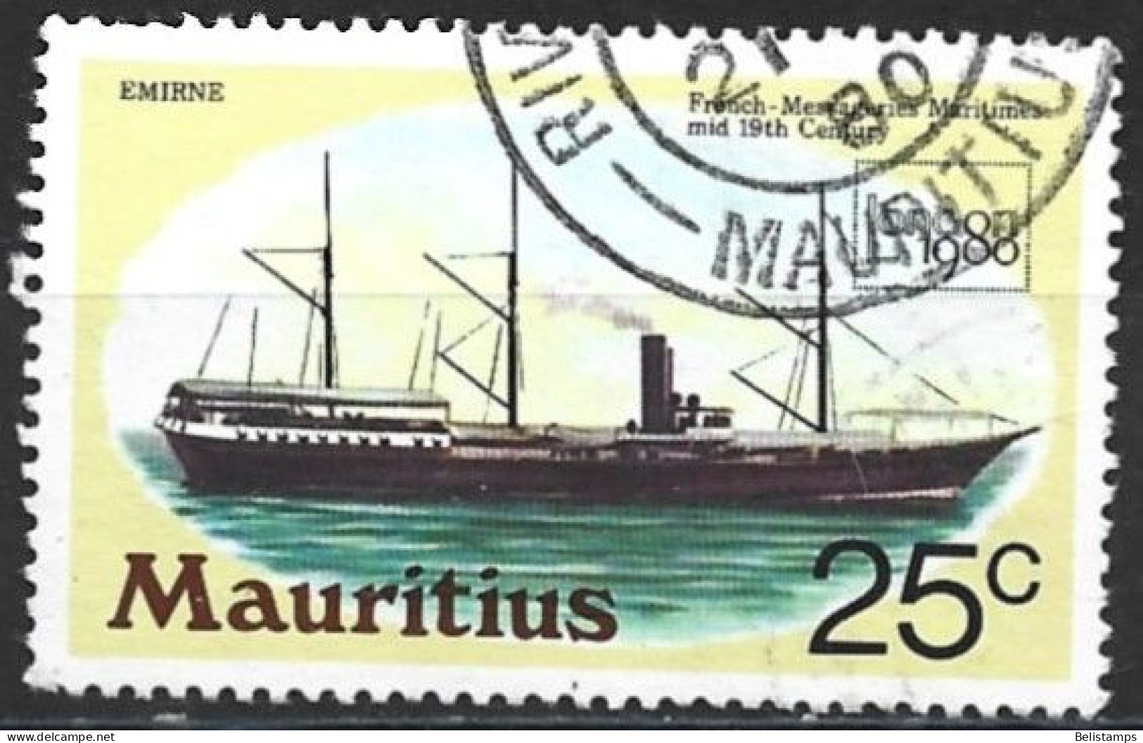 Mauritius 1980. Scott #498 (U) ''Emirne'' 19th Century And London 80 Emblem - Maurice (1968-...)