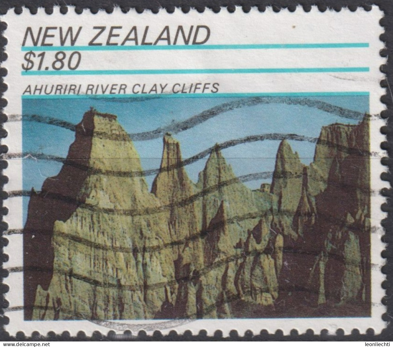 1991 Neuseeland ° Mi:NZ 1181, Sn:NZ 1043, Yt:NZ 1125, Ahuriri River Clay Cliffs - Oblitérés