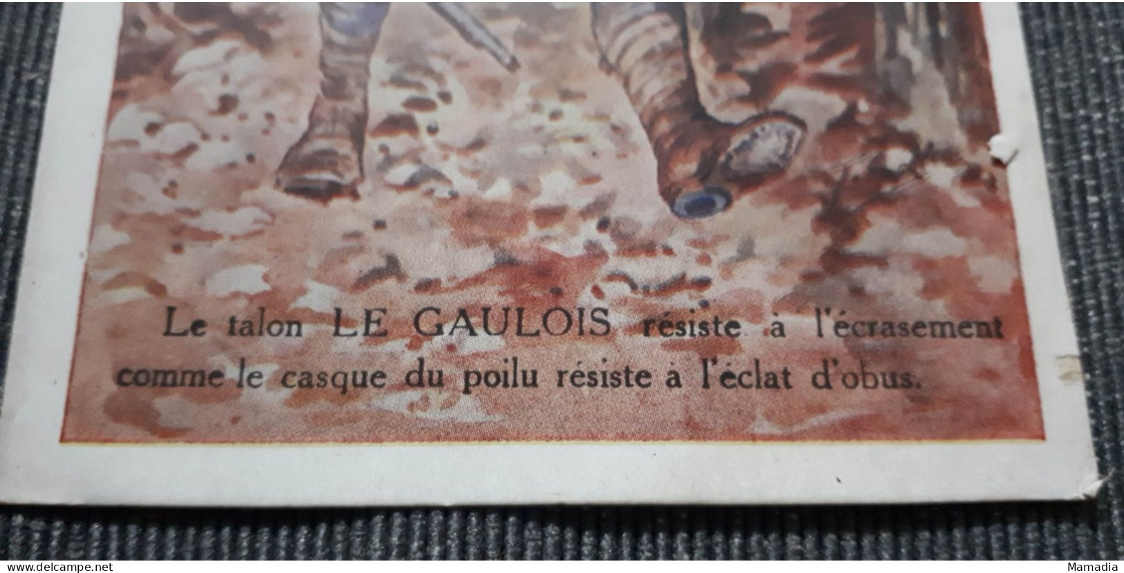 CARTE PUBLICITAIRE CAOUTCHOUC TALON LE GAULOIS CHAUSSURE CORDONNERIE - Publicité