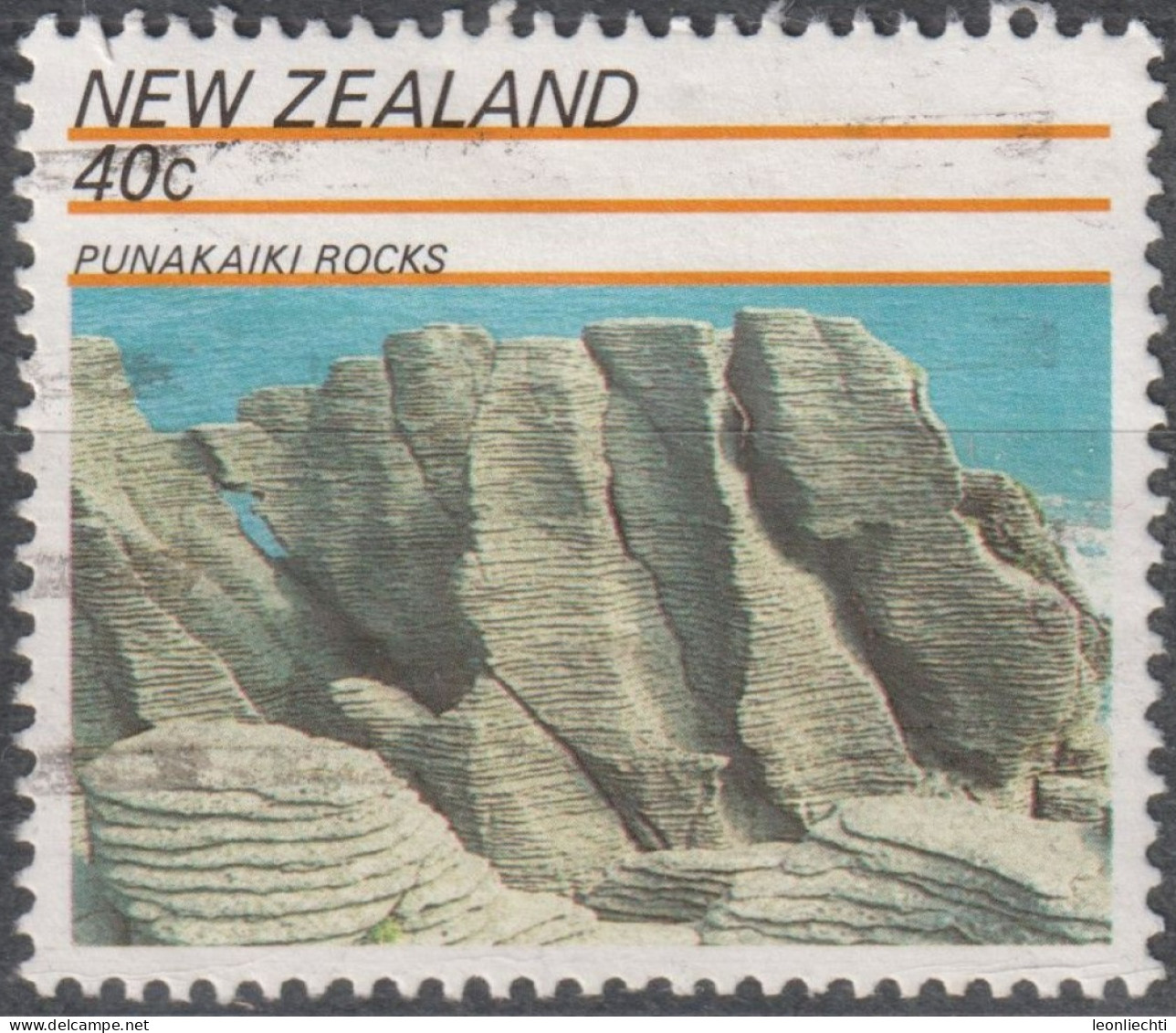 1991 Neuseeland ° Mi:NZ 1176, Sn:NZ 1038, Yt:NZ 1120, Punakaiki Rocks - Oblitérés