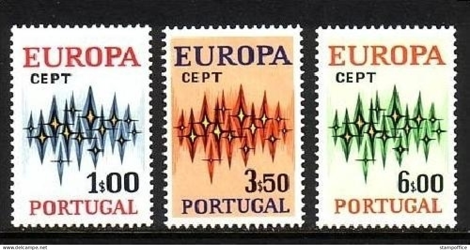 PORTUGAL MI-NR. 1166-1168 POSTFRISCH(MINT) EUROPA 1972 STERNE - 1972