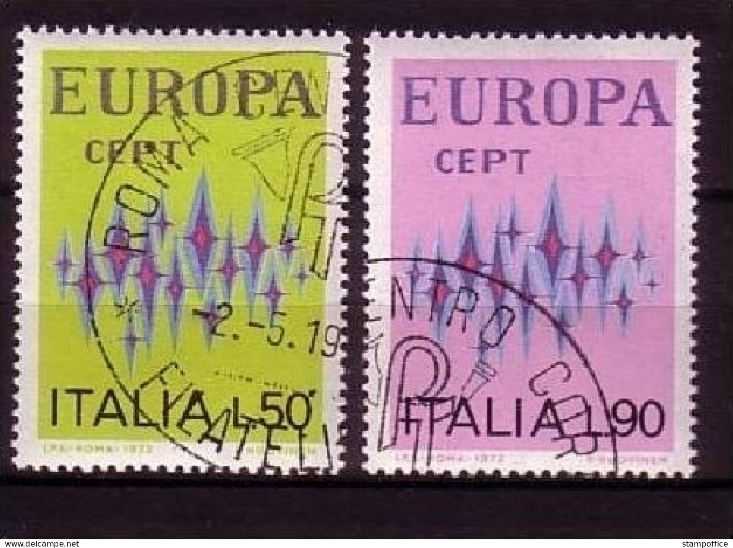 ITALIEN MI-NR. 1364-1365 O EUROPA 1972 - STERNE - 1972