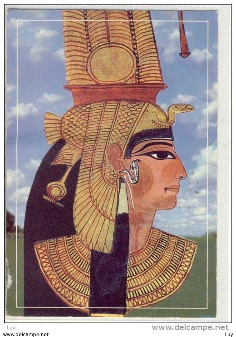 Egypt - NEFERTITI, NOFRETETE   , Stamp: Tut-Ankh Amun     Jumbo Card - Femmes Célèbres