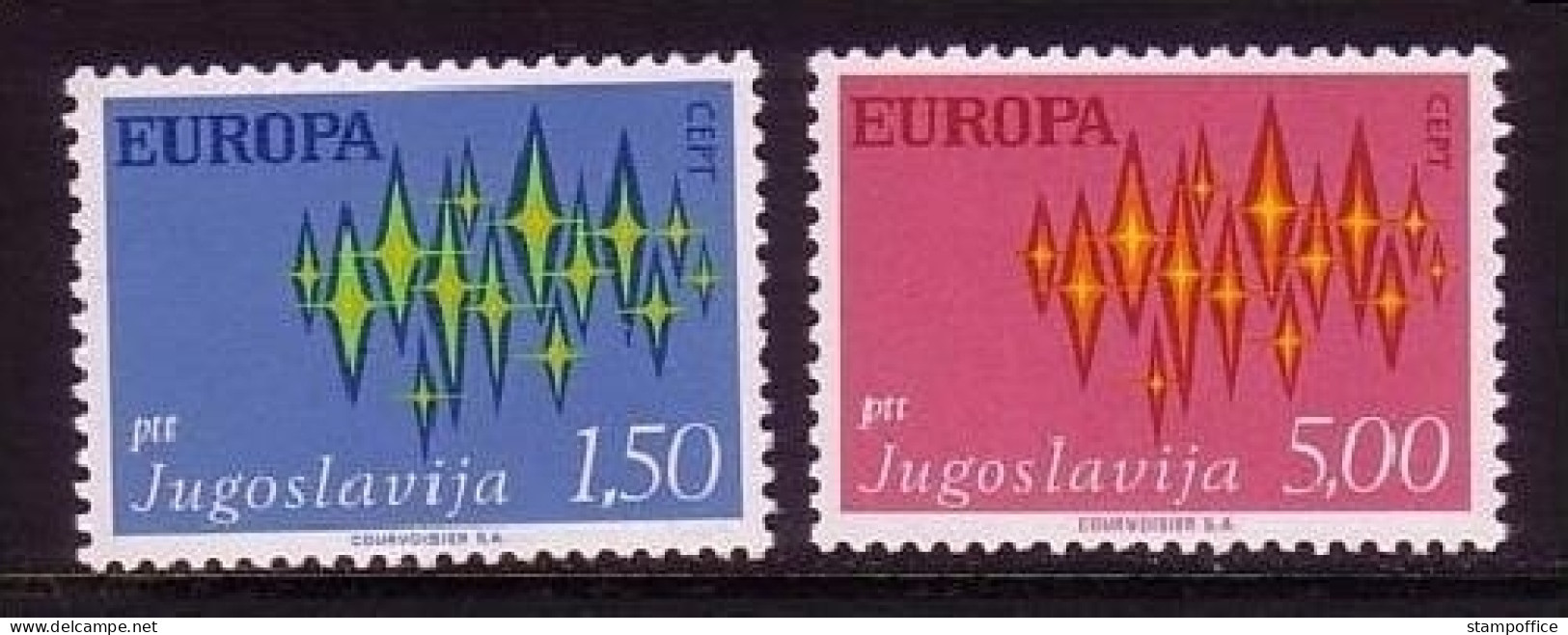 JUGOSLAWIEN MI-NR. 1457-1458 POSTFRISCH(MINT) EUROPA 1972 - STERNE - 1972