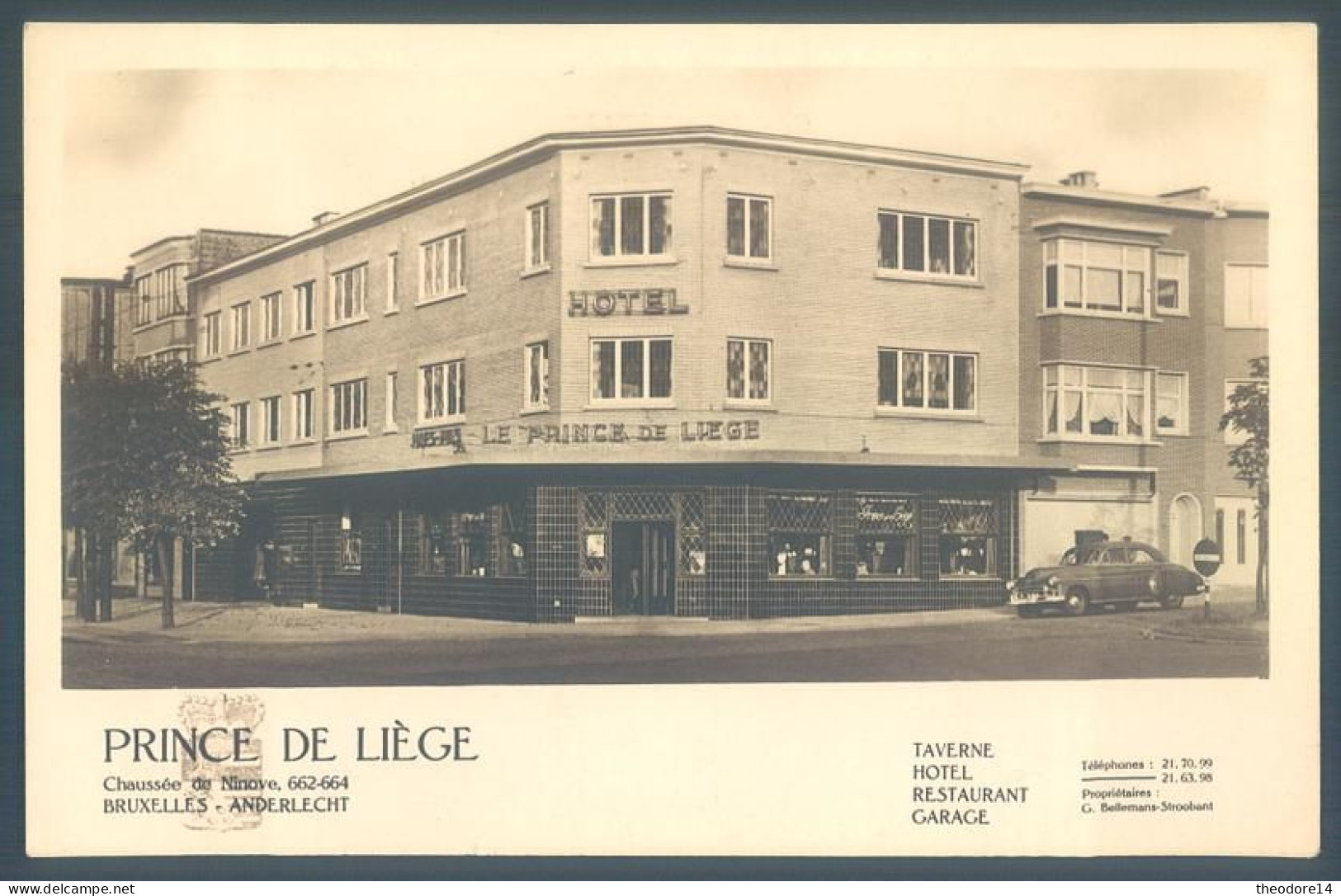 BRUXELLES ANDERLECHT Taverne Hôtel Prince De Liège - Anderlecht