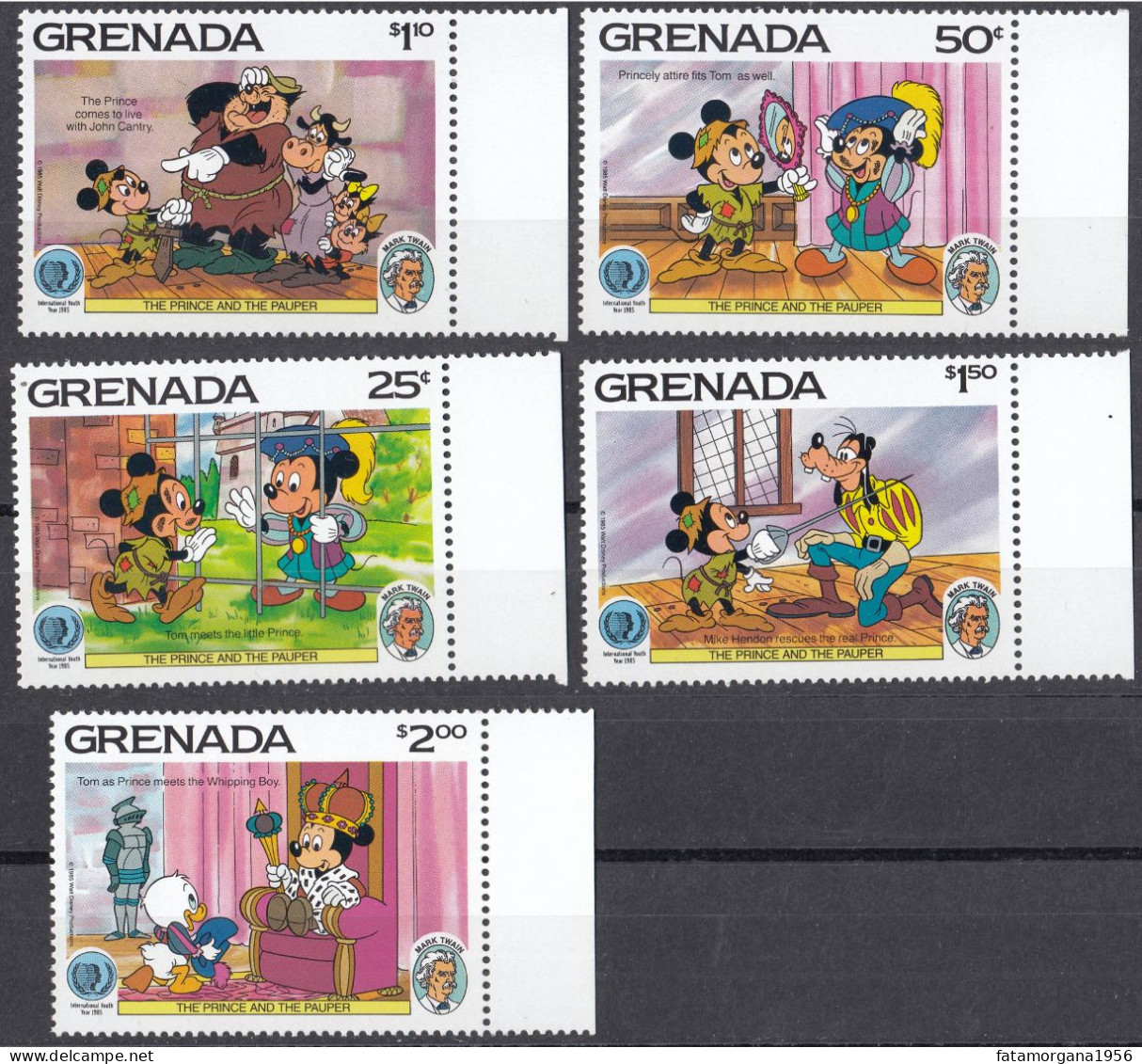 GRENADA - 1985 - Serie Completa Di 5 Valori Yvert: 1272/1276 Nuovi MNH. - Grenade (1974-...)