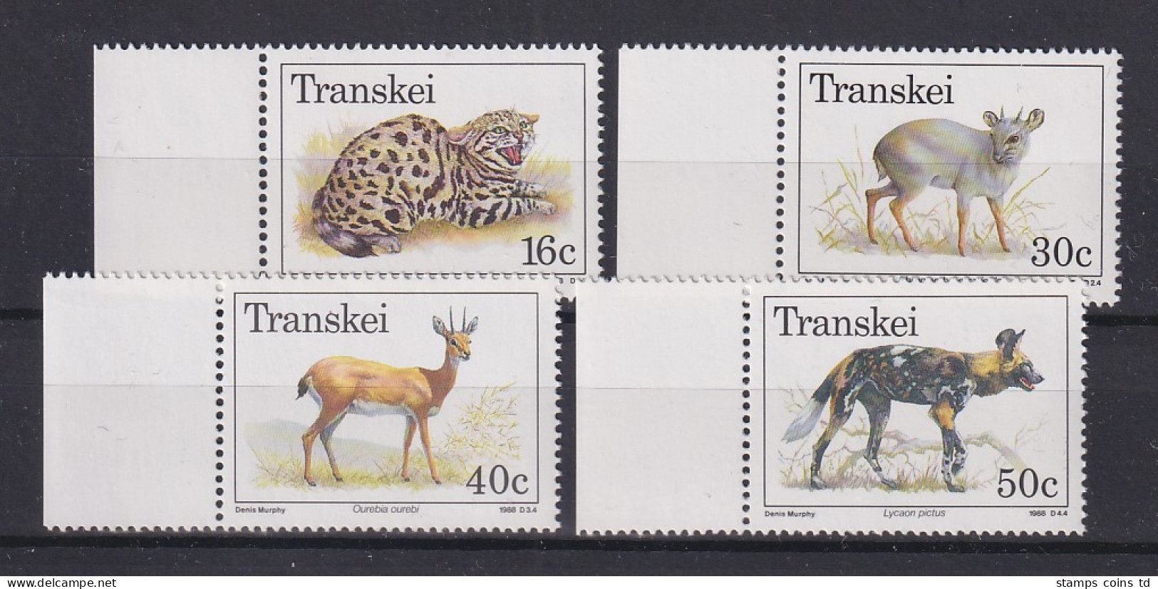 Südafrika RSA Transkei 1988 Gefährdete Wildtiere Mi.-Nr. 226-29  Kpl. **  - Transkei