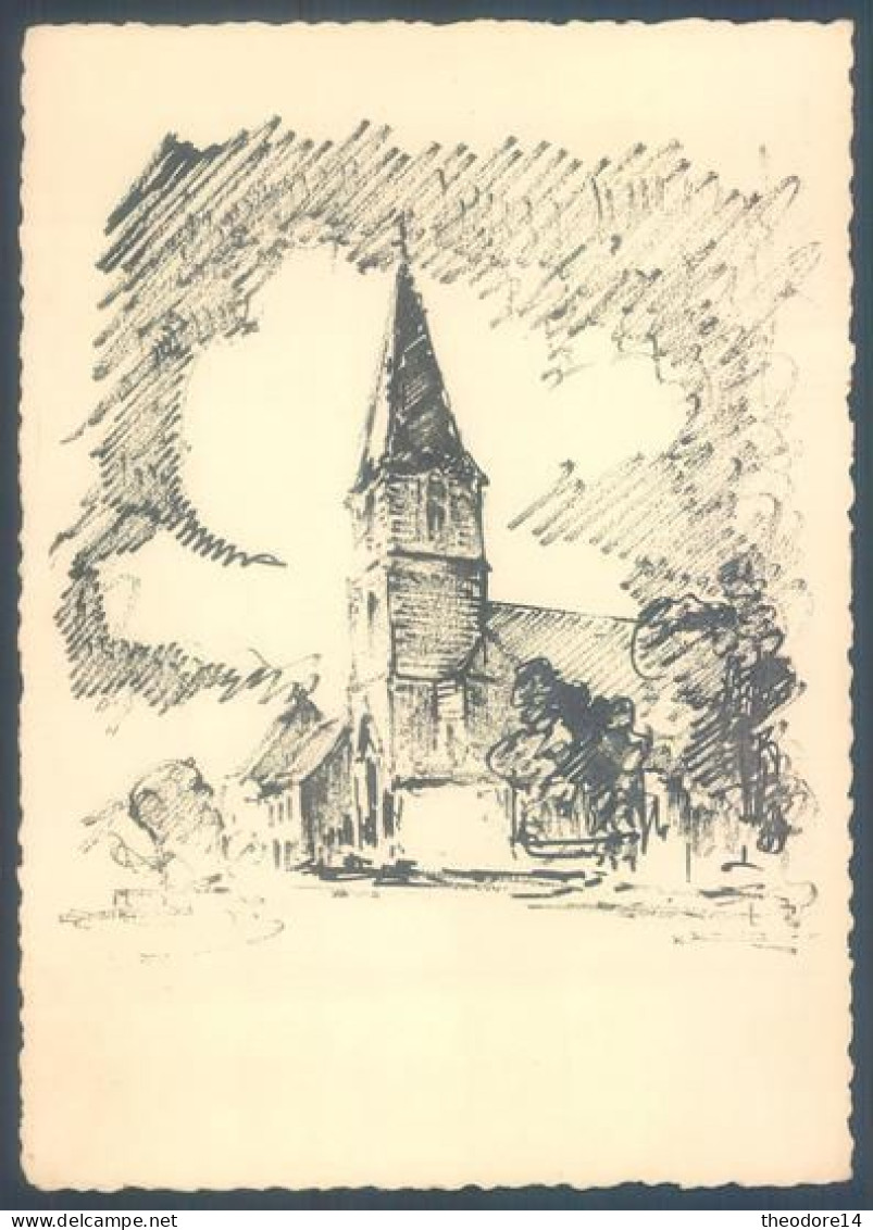 Braban Wallon LASNE Eglise Sainte Gertrude Dessin Michel De Naeyer - Lasne