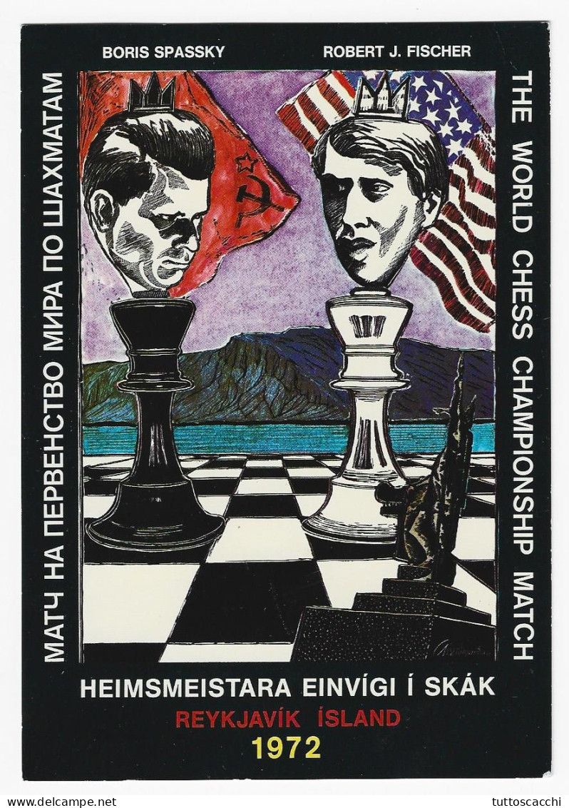 CHESS Iceland 1972 Match Fischer-Spassky - Postcard Unused - Schach