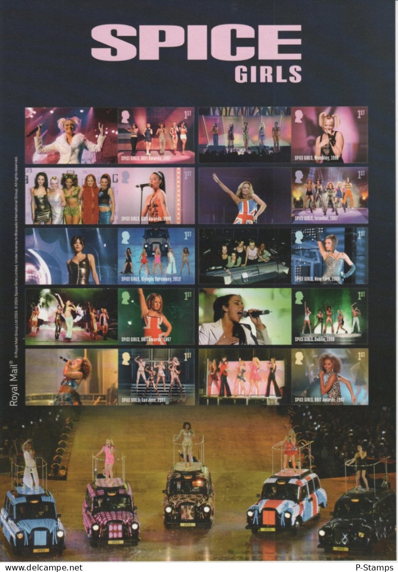 GB 2024 Spice Girls Smilers/Collector Sheet #1 Ref: GS-161/LS-159 - Francobolli Personalizzati