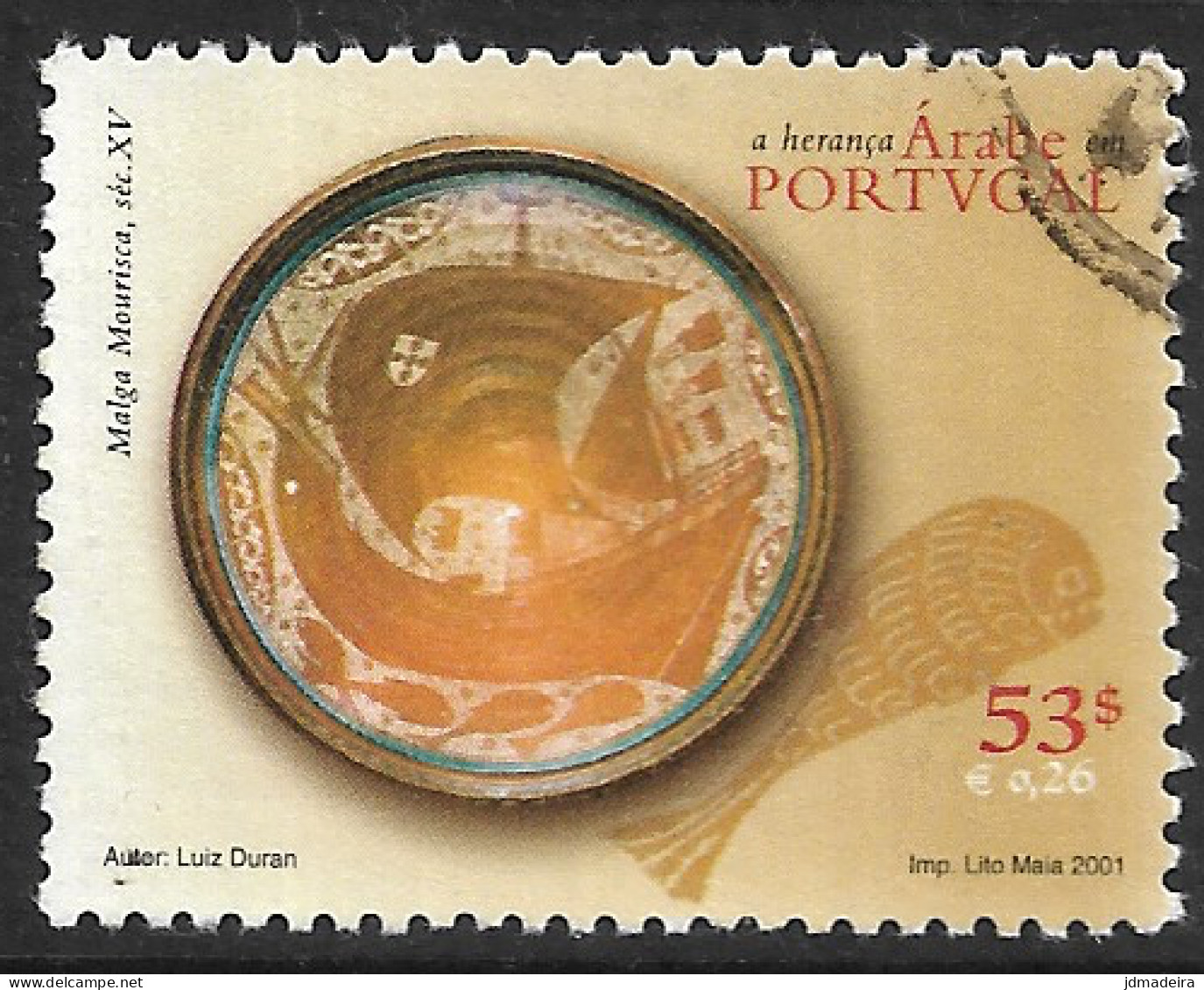 Portugal – 2001 Arabic Heritage 53$ Used Stamp - Usado