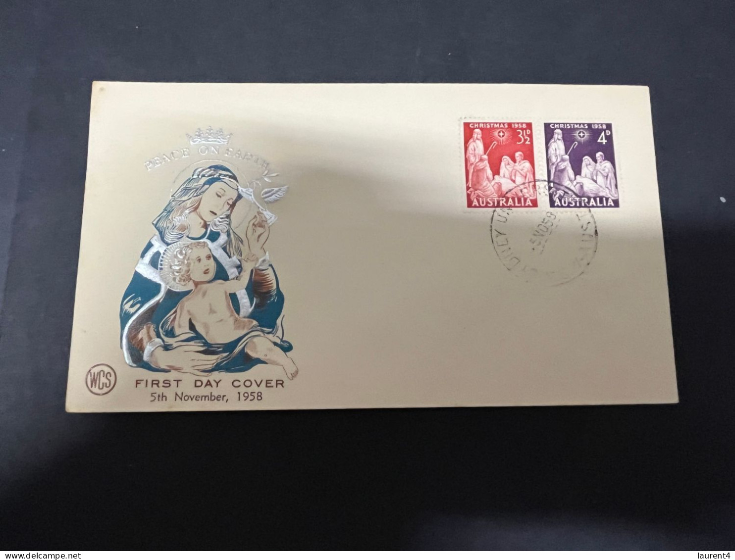 7-1-2024 (4 W 34) Australia FDC Cover - Christmas (WCS) 1958 - FDC