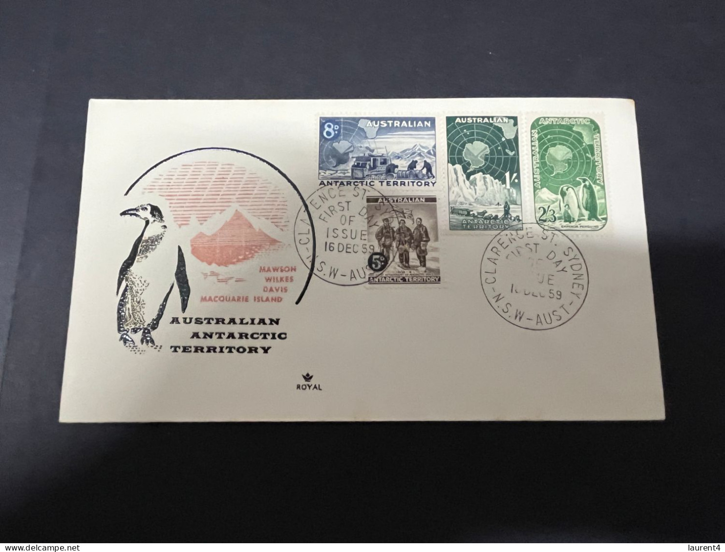 7-1-2024 (4 W 34) Australia AAT FDC Cover - 1959 - FDC