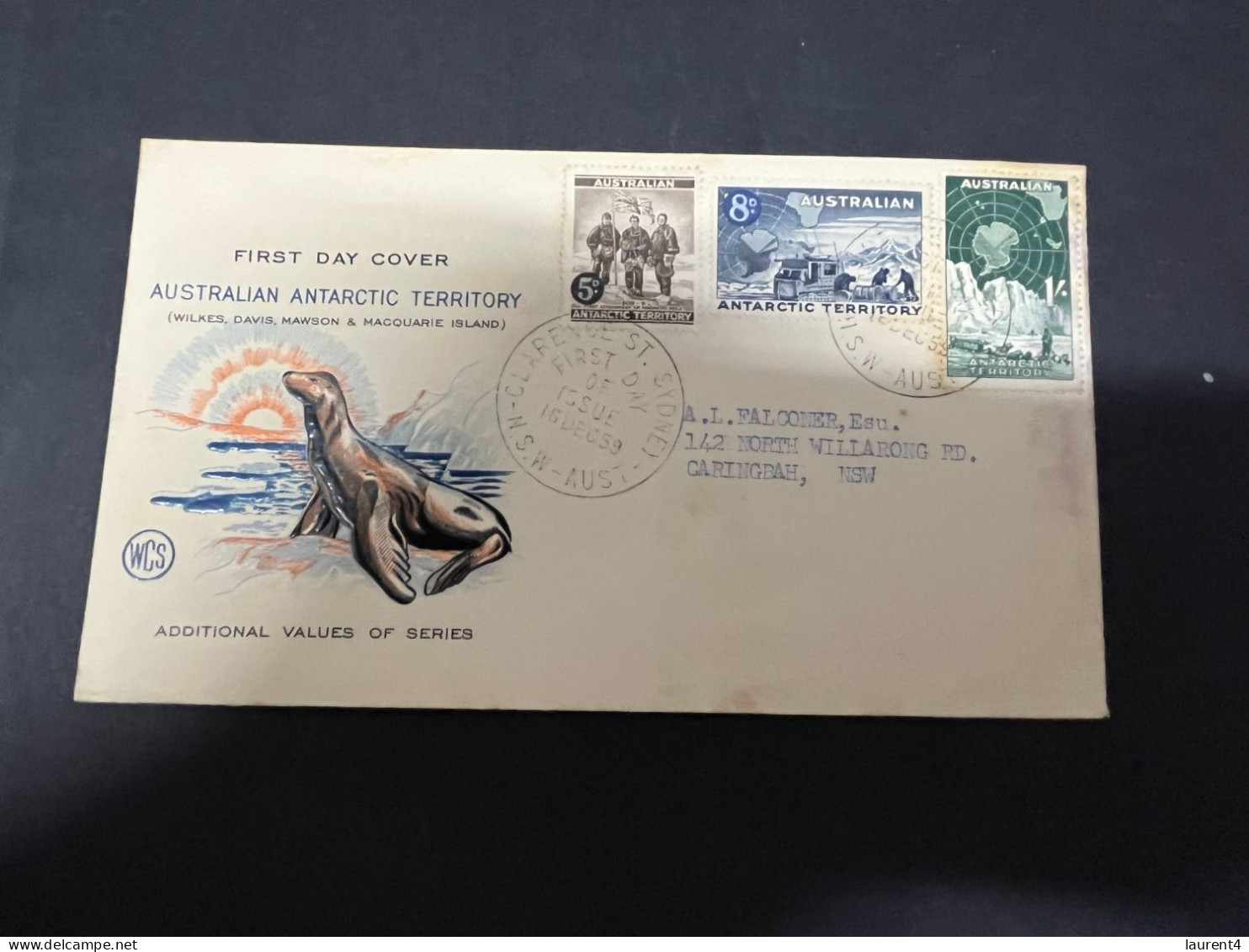 7-1-2024 (4 W 34) Australia AAT FDC Cover - 1959 - FDC