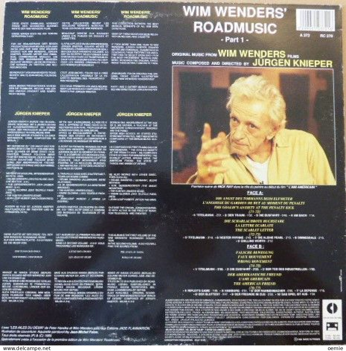 JURGEN KNIEPER  / WIM WENDERS - Musique De Films