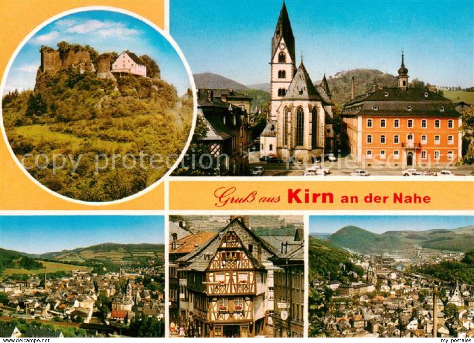 73834057 Kirn Nahe Schloss Panorama Kirche Rathaus Fachwerkhaus Kirn Nahe - Kirn